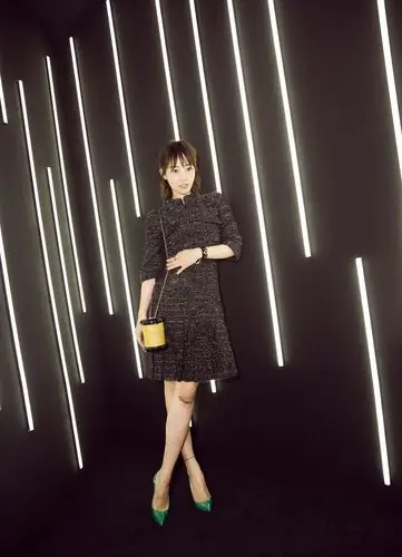 白百何黑色刺绣裙显绰约风姿出席时尚活动