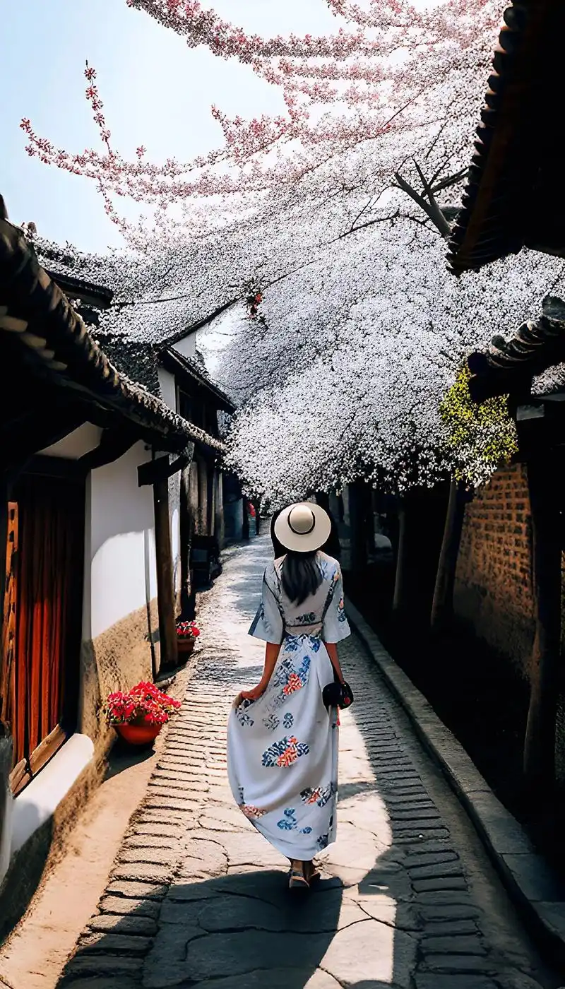 小巷子里的旧时光 #唯美古风 #花期已至美好如初#图文伙伴计划