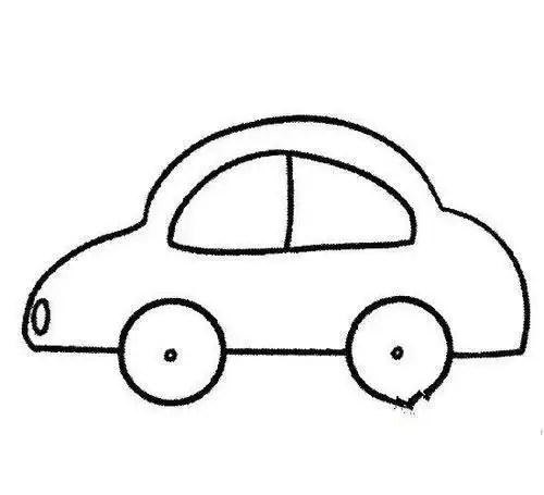 小班简笔画涂色汽车
