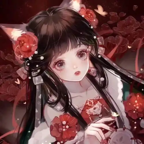 古风系列 少女手绘头像明媚而热烈#国漫点评团#|#手绘头像