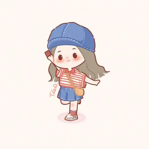 夏天的女孩～#q版  #简笔画教程  #卡通头像  #简笔画  #头像约稿