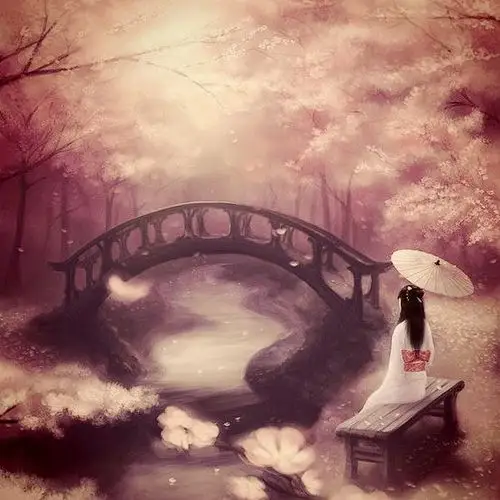 古风的撑伞少女,背影,简单一些,不要太复杂.谢谢了.