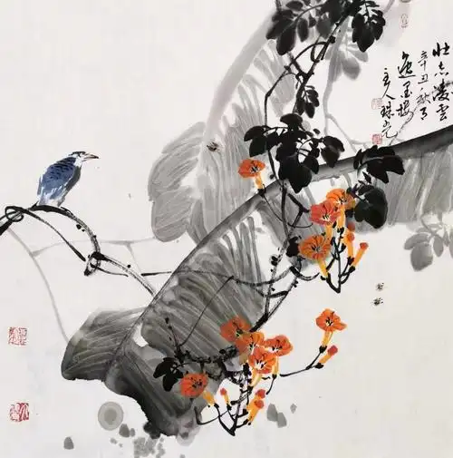 毕珠光老师写意花鸟画作品
