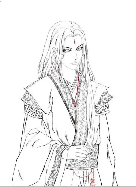 人物简笔画古风男帅气动漫古风男孩简笔画古风素描简笔画男古风人物