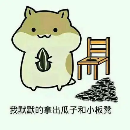 我默默的拿出瓜子和小板凳