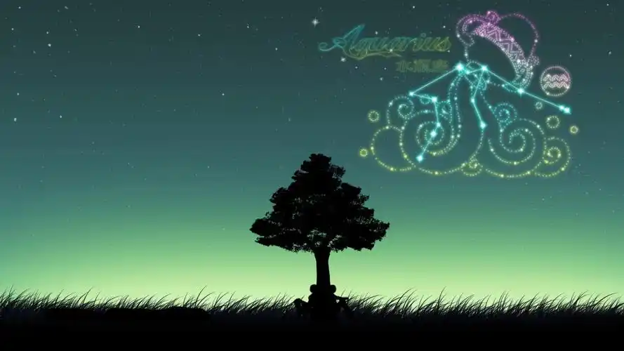 水瓶座星空桌面图片高清大图预览1920x1080_唯美壁纸下载_墨鱼部落格