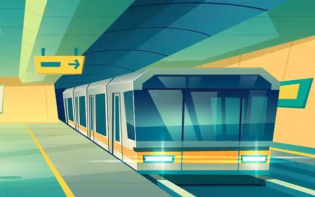 地铁插画 外部 空间 环境