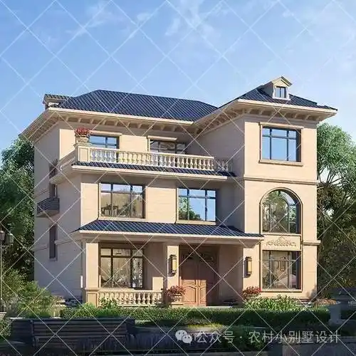 洋房别墅,自住养老的最佳选择;三层欧式农村自建房洋楼推荐,简单大气