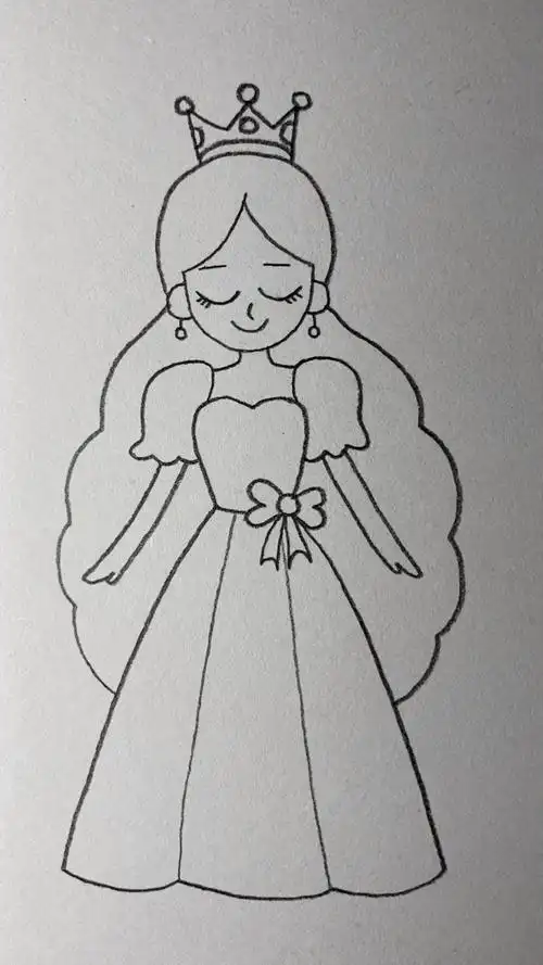 画美丽的长发公主