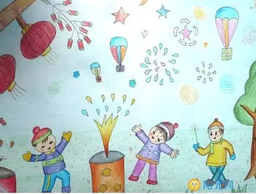 欢度春节的儿童画图片春节儿童画简笔画器物简笔画大全关于儿童画春节