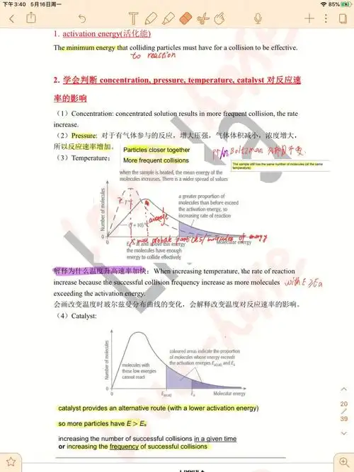 玻尔兹曼分布图与反应速度的关系及简答题