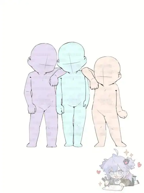 "野猪97一家"上次有宝贝说想要q版三人图图这就安排上自画模板,92