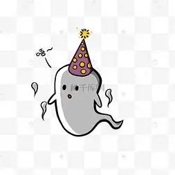 万圣节幽灵插画q版万圣帽子可爱17