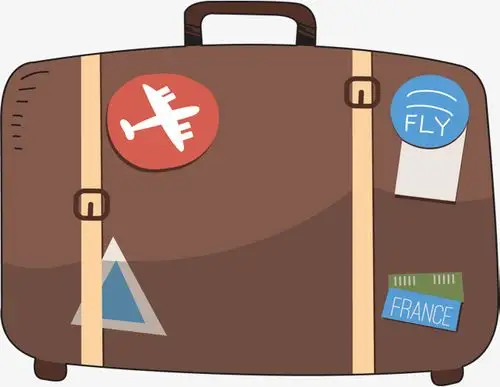 行李箱卡通手提箱矢量图下载