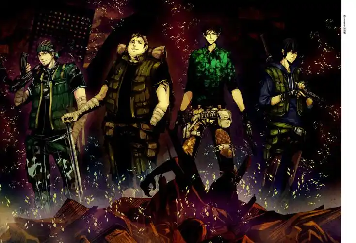 求盗墓笔记胖子扛着枪站在最边上那张照片!