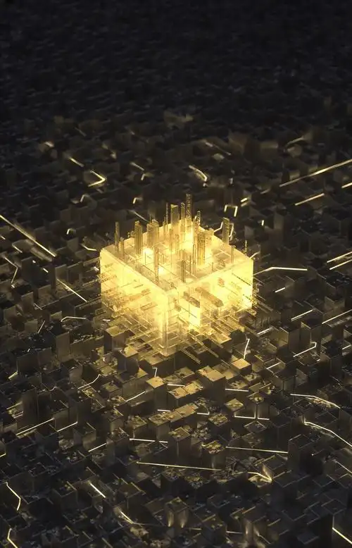 科技感十足的电路板渲染场景 抽象科技元素电路板