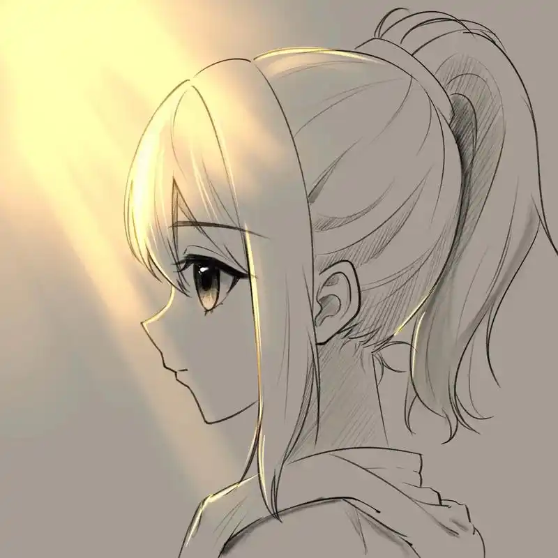 侧脸动漫的画法.#手绘 #二次元 #一起学画画 #动漫教程 - 抖音