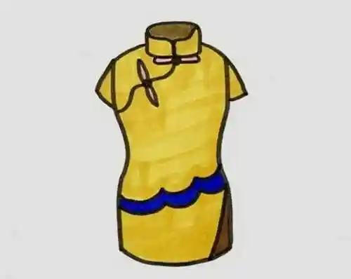 中国风旗袍简笔画步骤图解 简单又漂亮旗袍简笔画怎么画