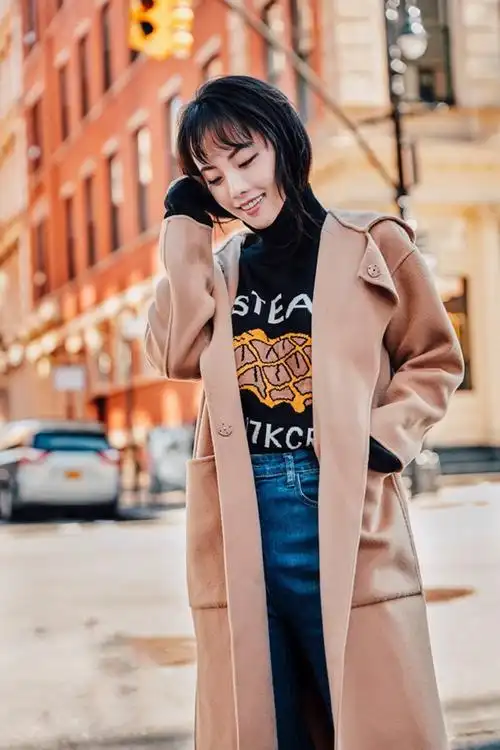 张嘉倪最新秋季时尚街拍高清图片[9/9]_明星_美桌网