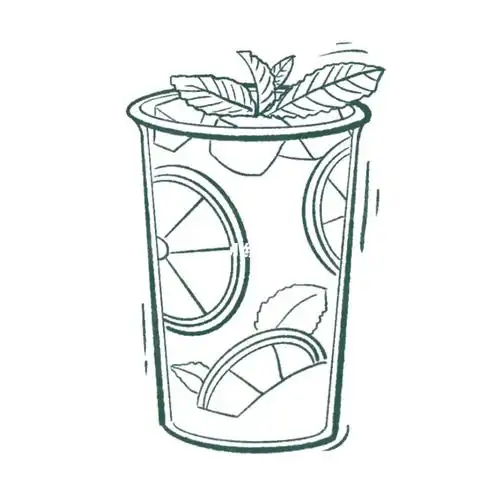 原创插画一杯mojito送给你