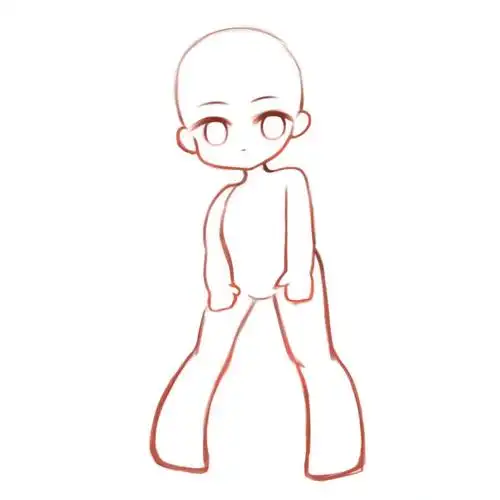 弄了一个q版的全身模板大家点赞自取随便用吧hh