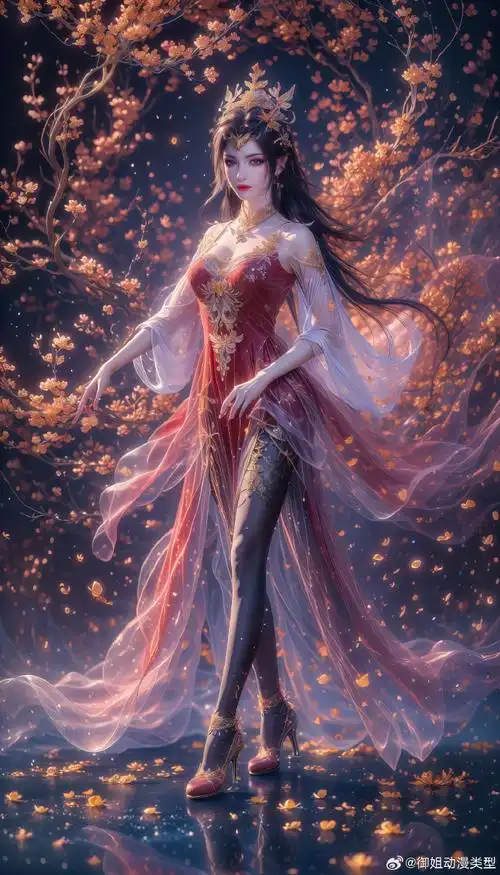 超高清竖屏壁纸 红裙黑丝美杜莎 国漫女神更多高清精彩内容进御姐动漫