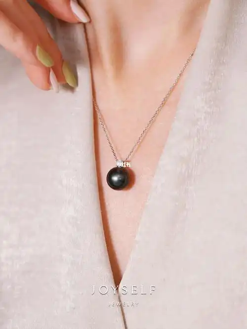 绝美大溪地黑珍珠项链78经典戴妃款美不胜收