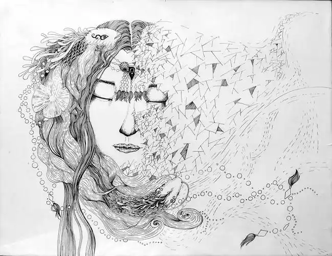 黑白装饰画——"意识存在"系列|纯艺术|绘画|faye3e_原创作品-站酷