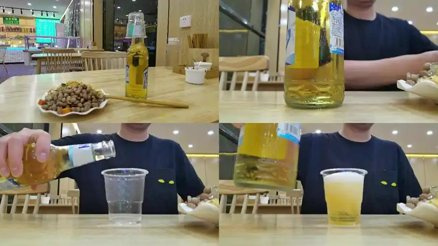 一个人喝闷酒饮酒喝啤酒