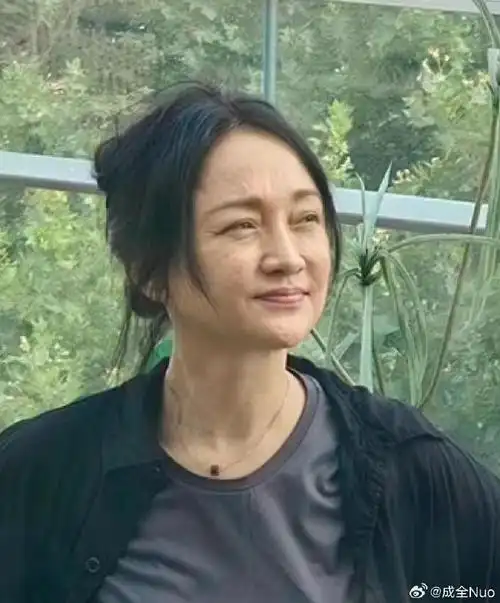 周迅真惨,素颜聚会被路人拍到无滤镜生图,曝光49岁最真实模样