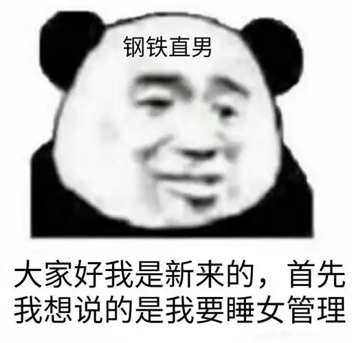 钢铁直男大家好我是新来的,首先我想说的是我要睡女管理表情包-表情包