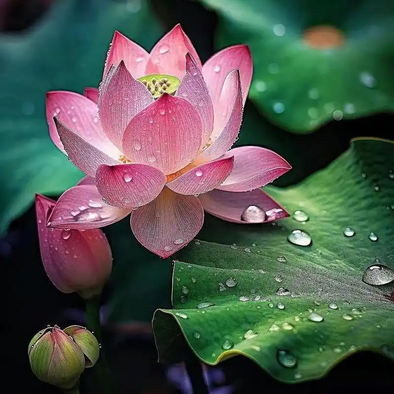 雨后的荷花97别有一番韵味909090 水珠滚滚97晶莹剔透90