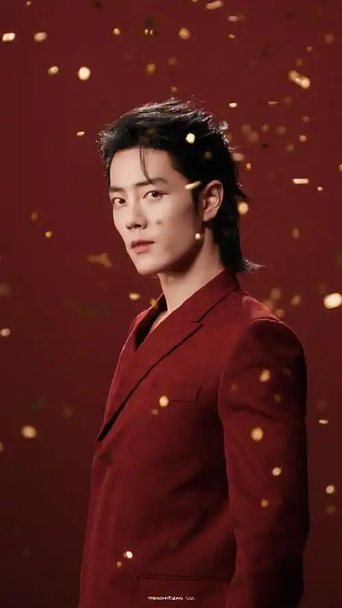 肖战##肖战平安喜乐##肖战红西装大背头