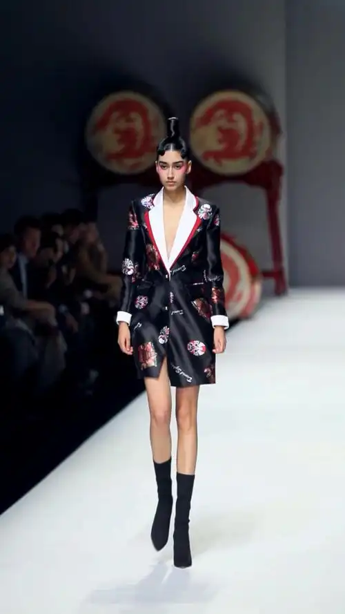 设计师很有想法,唐装和现代的结合好看你极了