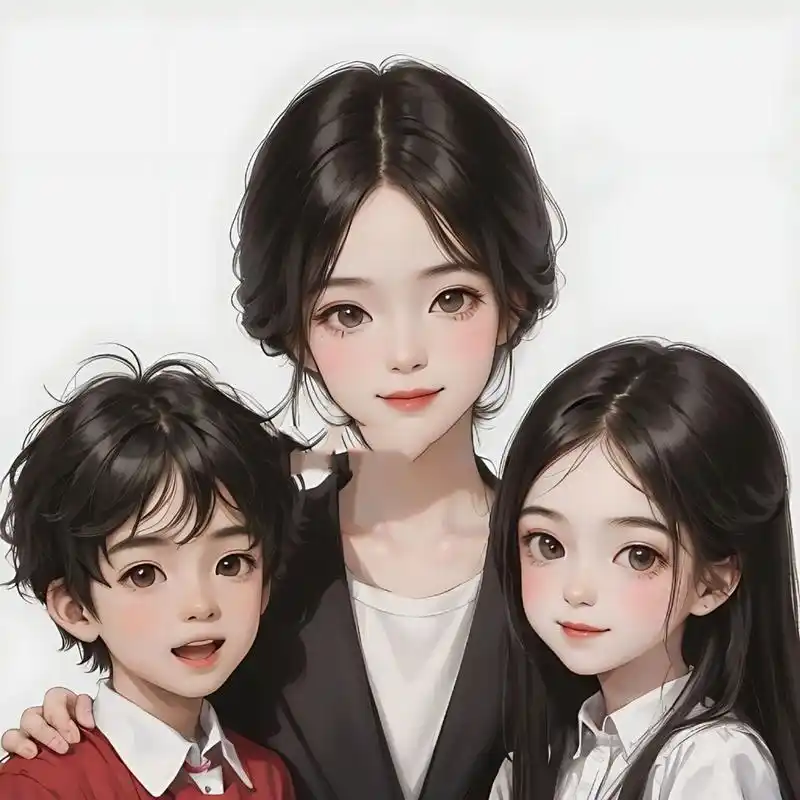 亲子头像90一儿一女的快来领头像95有大有小 原创图片,请勿转载