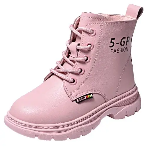 女童马丁靴2021新款秋冬加绒童鞋真皮短靴二棉儿童靴子春秋童靴女