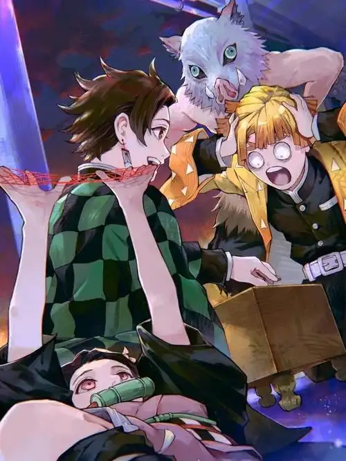 鬼灭之刃三小只壁纸虽然有点少