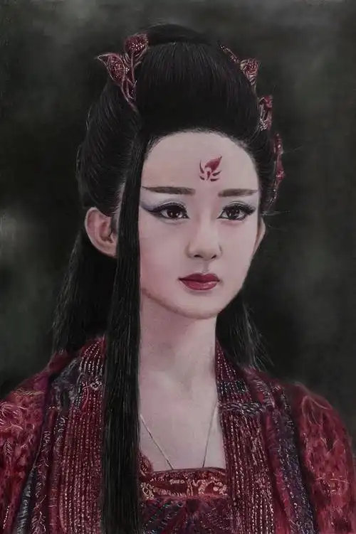 彩铅手绘妖神花千骨