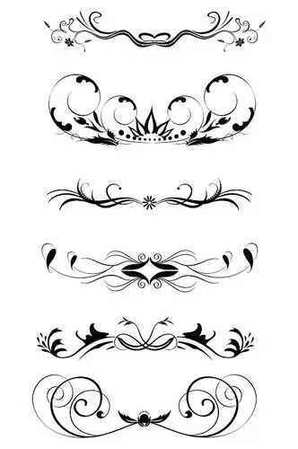 手绘植物花纹花边装饰