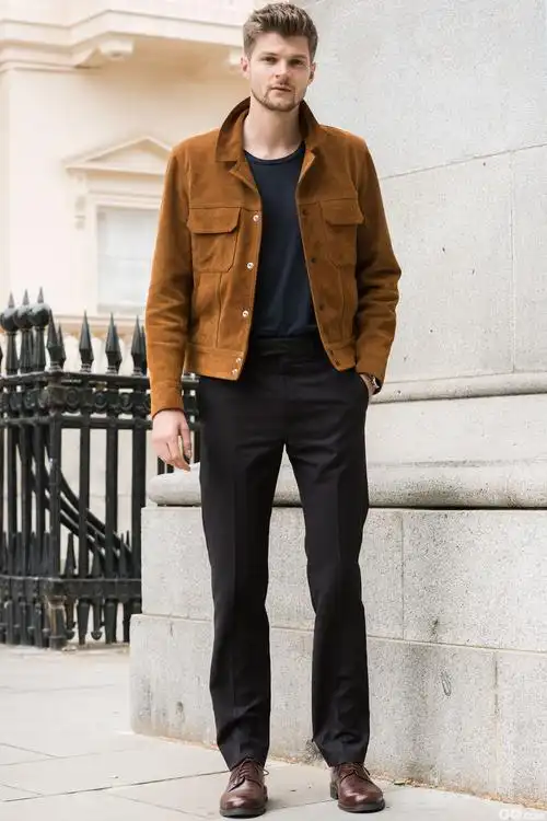 jim jacket: sandro shirt: tiger of sweden trousers: loewe shoes