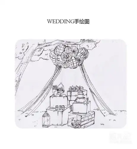 梦中的婚礼卡通简笔画