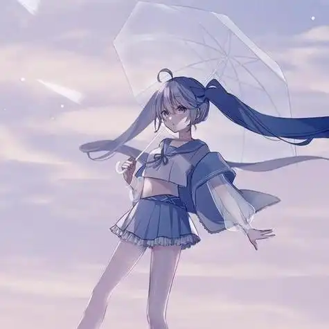 蓝粉系动漫头像:长发飘飘的仙女小姐姐初音腾讯新闻