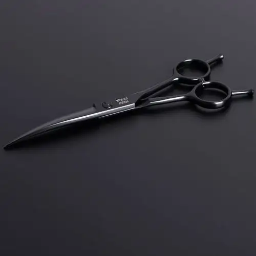 专业黑色美发理发剪刀a字剪弯剪翘剪柳叶弯刀理发师发廊刘海翘刀