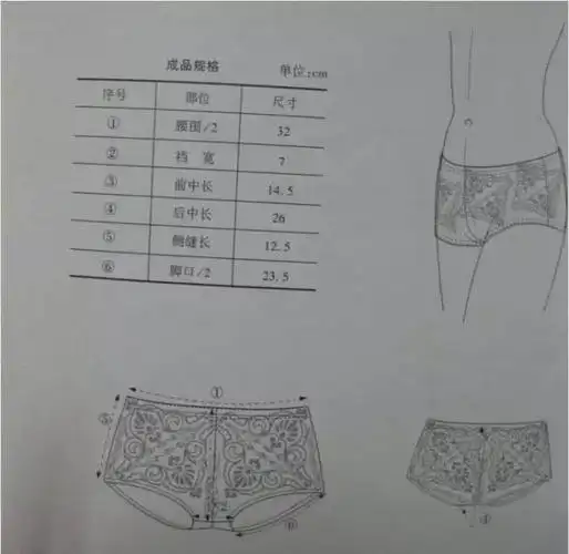 内衣纸样 | 女士平角内裤的结构制图