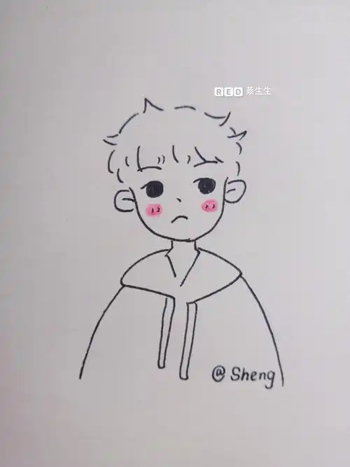 帅气的小男生简笔画步骤图解教程教你画小哥哥简笔画哥哥简笔画小哥哥