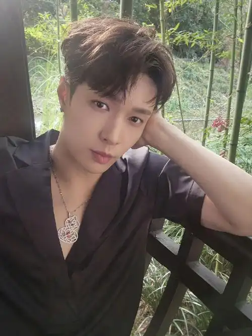 张艺兴黑西装背影照