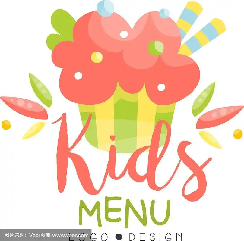 儿童菜单标识设计健康有机食品