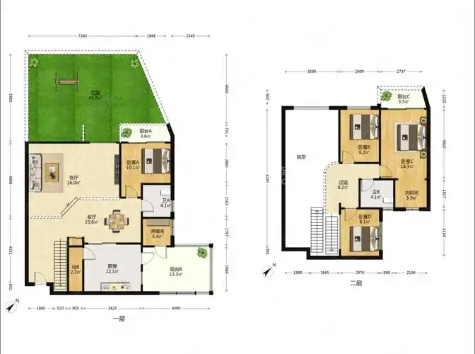 海口花园洋房跃层带花园大平层采光通风好泳池温泉小区