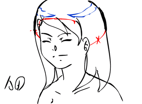 【练习】试试看画头发飘动的gif_看图_24格技术宅动漫社吧_百度贴吧