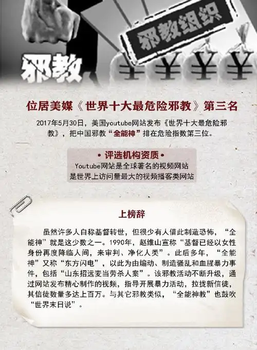 图解邪教榜单上的全能神